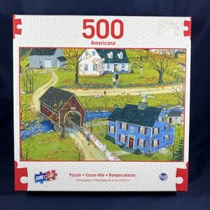 Sure-Lox Puzzle 500 Piece Americana Rural Scene Precise Folk Art Nostalgic